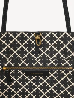 Abigail Printed Tote Bag Black