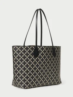 Abigail Printed Tote Bag Black