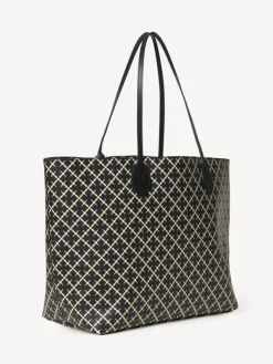 Abi Printed Tote Bag Black
