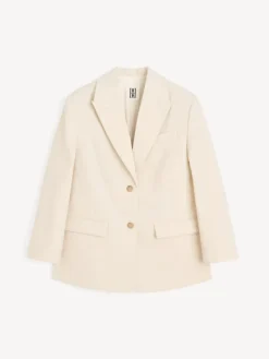 Adele Single-Breasted Blazer Soft White