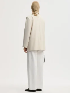 Adele Single-Breasted Blazer Soft White