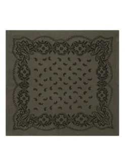 Adelina Paisley Knit Scarf Army