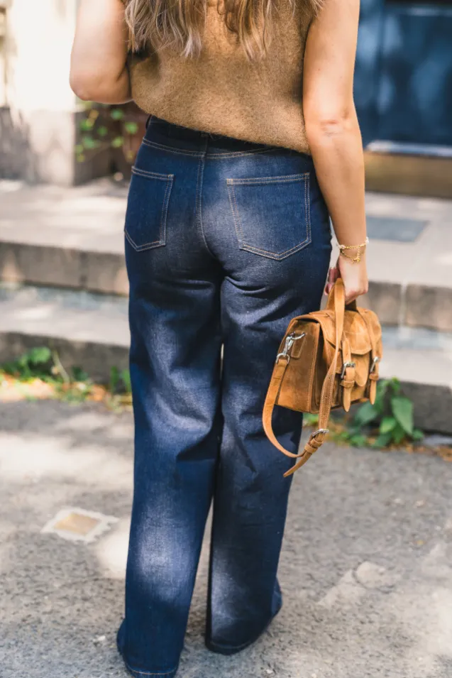 Adna Alena Pants Dark Blue Wash