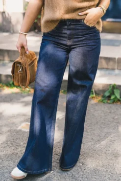 Adna Alena Pants Dark Blue Wash