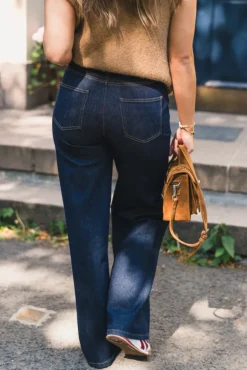 Adna Alena Pants Dark Blue Wash