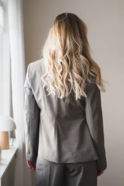 Adrienna Single-Breasted Blazer Brown Melange