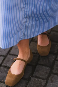 Aglia Stripe Dress Pale Blue