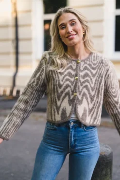 Aislinn Alpaca Blend Cardigan Moire