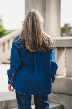 Alex Shirt Washed Dark Blue