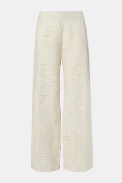 Aleya Wide Crochet Pants Vanilla