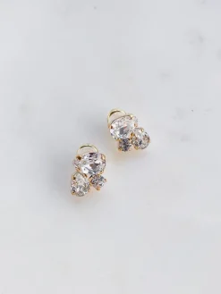 Alisia Earring Gold Crystal