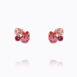 Alisia Earring Gold Rose Combo