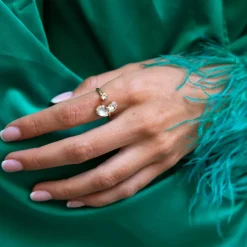 Alisia Ring Gold Crystal