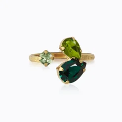 Alisia Ring Gold Green Combo