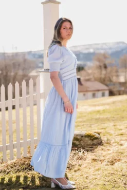 Alvina S Voile Dress Light Blue