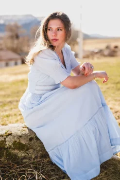 Alvina S Voile Dress Light Blue