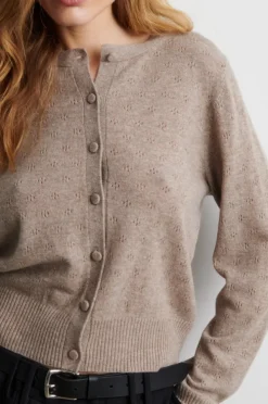 Amala Knit Cardigan Mid Brown Melange
