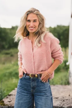 Amalie Cardigan Misty Rose