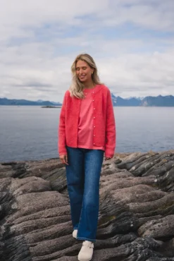 Amalie Cardigan Tea Rose