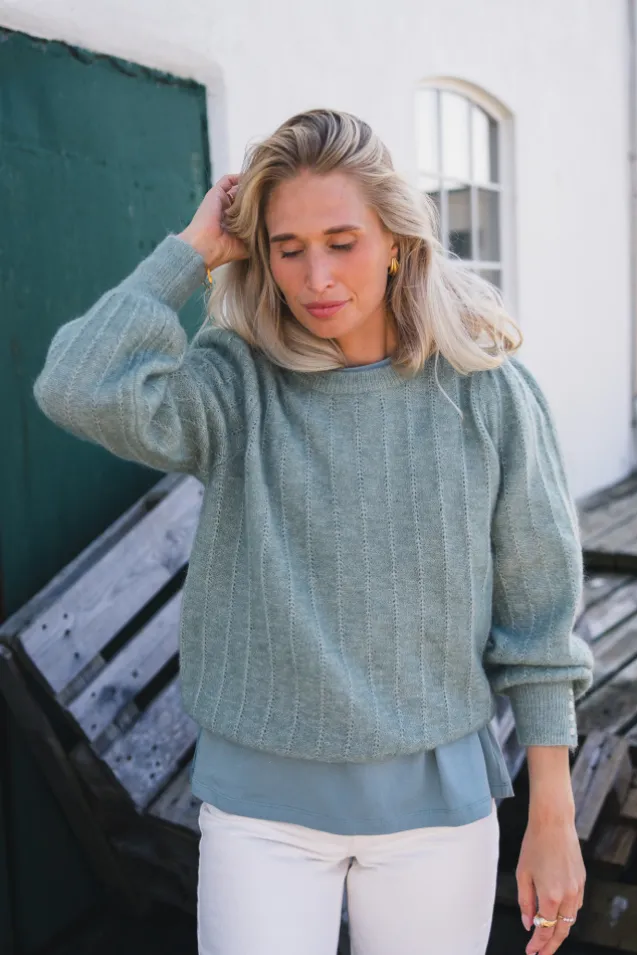 Amalie Puff Pullover Chinois Green