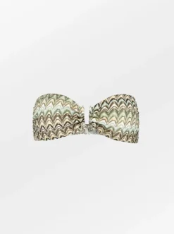 Amber Bandeau Bikini Top Beetle Green