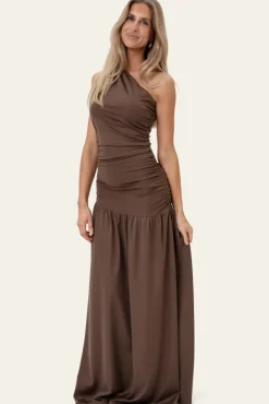 Ameliaic Maxi Dress Dark Brown