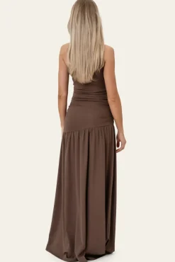 Ameliaic Maxi Dress Dark Brown