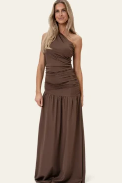 Ameliaic Maxi Dress Dark Brown