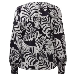 Amelia Shirt Navy Palm