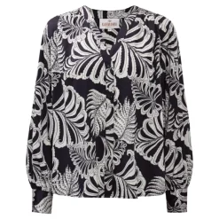 Amelia Shirt Navy Palm