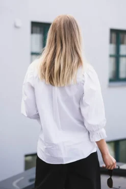 Amy Blouse Sugar White Poplin
