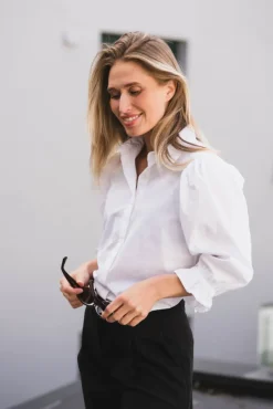 Amy Blouse Sugar White Poplin