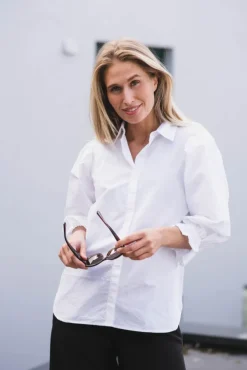 Amy Blouse Sugar White Poplin