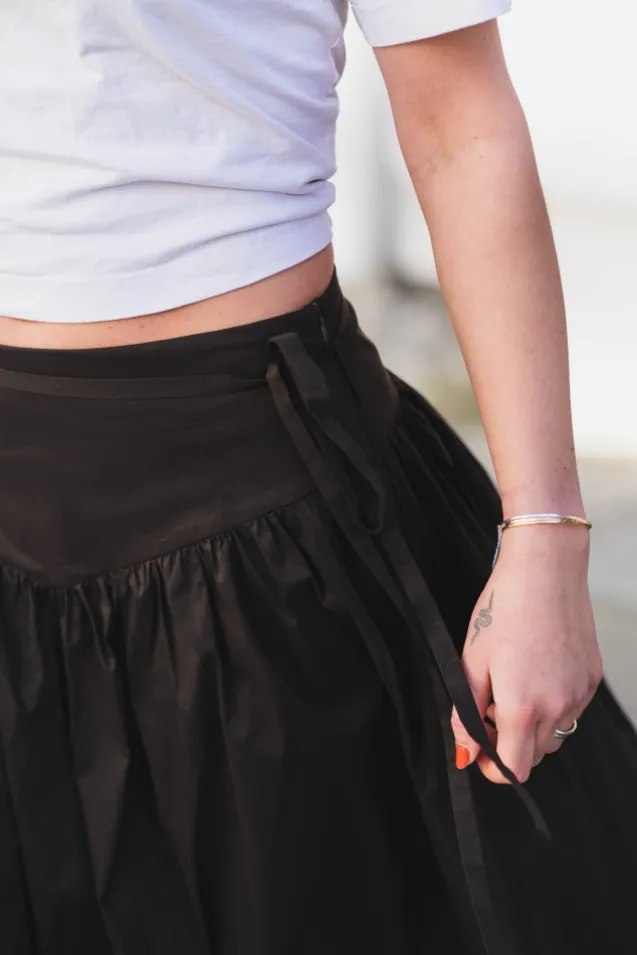 Anais Poplin Skirt Chocolate Brown