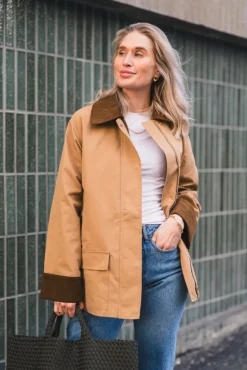 Anastacia Cord Jacket Dark Tan