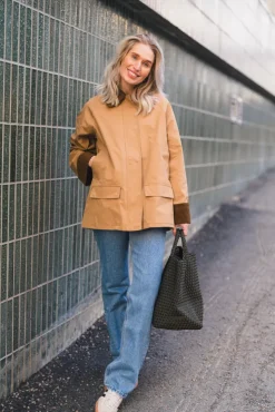 Anastacia Cord Jacket Dark Tan