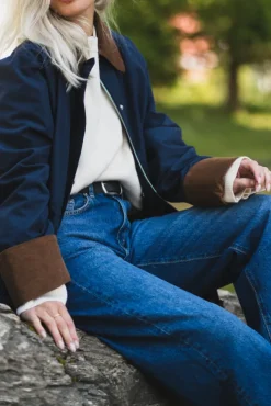 Anca LS Parka Jacket Navy Blazer