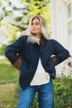 Anca LS Parka Jacket Navy Blazer