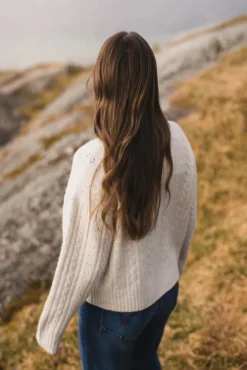 Anda Cable Knit Blouse Ivory