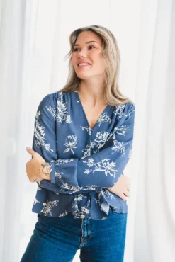 Andena Amabella Shirt Vintage Indigo Flower