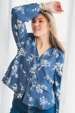 Andena Amabella Shirt Vintage Indigo Flower