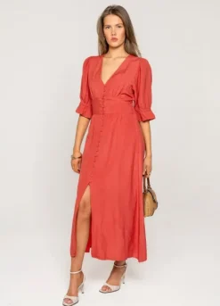 Andrea Dress Candid Apple Linen