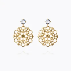Andrea Earrings Gold Light Sapphire