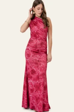 Andreaic Maxi Dress Soft Rose Print