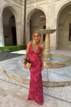 Andreaic Maxi Dress Soft Rose Print