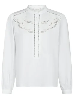 Aneliah C Poplin Emb Blouse White