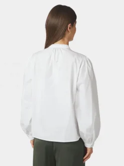 Aneliah C Poplin Emb Blouse White
