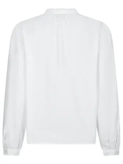 Aneliah C Poplin Emb Blouse White