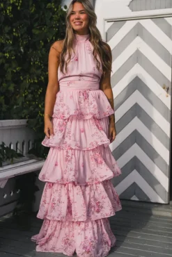 Angeline Maxi Dress Blush Bloom