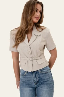 Annieic Tee Blazer Beige